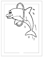 A coloring page of dolphin