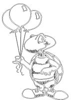 A coloring page of turtle