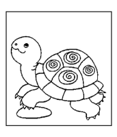 A coloring page of turtle