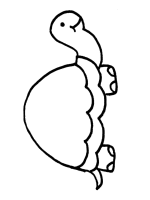 A coloring page of turtle