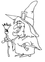 A coloring page of halloween