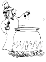A coloring page of halloween