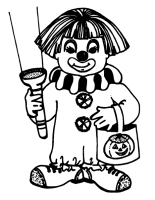 A coloring page of halloween