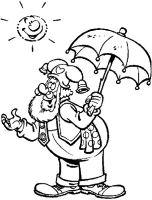 A coloring page of sinterklaas