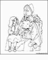 A coloring page of sinterklaas