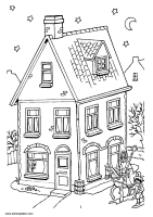 A coloring page of sinterklaas