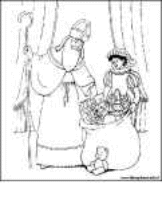 A coloring page of sinterklaas