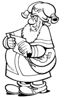 A coloring page of sinterklaas