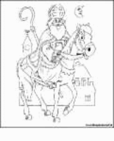 A coloring page of sinterklaas