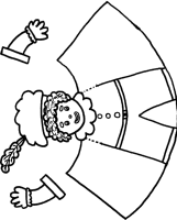 A coloring page of sinterklaas