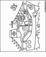 A coloring page of sinterklaas