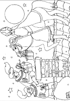 A coloring page of sinterklaas