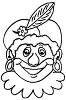 A coloring page of sinterklaas