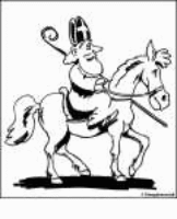 A coloring page of sinterklaas