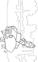 A coloring page of sinterklaas