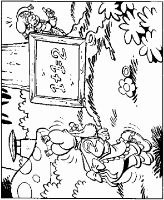 A coloring page of sinterklaas