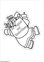 A coloring page of sinterklaas