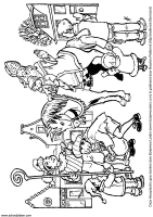 A coloring page of sinterklaas