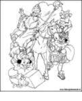A coloring page of sinterklaas