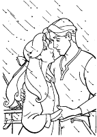 A coloring page of anastasia