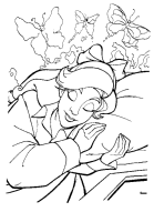 A coloring page of anastasia