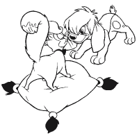 A coloring page of anastasia