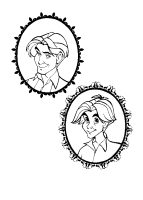 A coloring page of anastasia