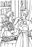 A coloring page of anastasia