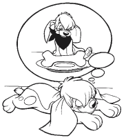 A coloring page of anastasia