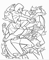 A coloring page of batman