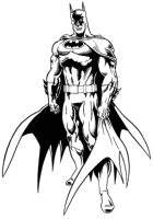 A coloring page of batman