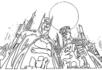 A coloring page of batman