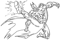 A coloring page of batman