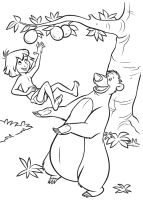 A coloring page of junglebook
