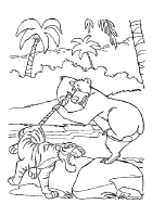 A coloring page of junglebook