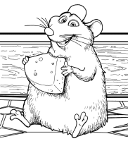 A coloring page of ratatouille