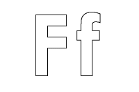 A coloring page of alphabet