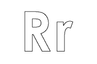 A coloring page of alphabet