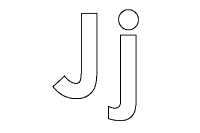 A coloring page of alphabet