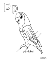 A coloring page of alphabet