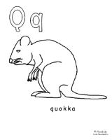 A coloring page of alphabet