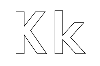A coloring page of alphabet