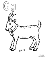 A coloring page of alphabet