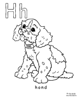 A coloring page of alphabet