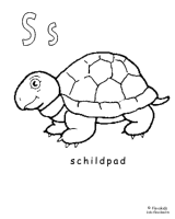 A coloring page of alphabet