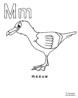A coloring page of alphabet