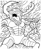 A coloring page of digimon