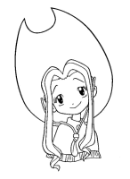 A coloring page of digimon