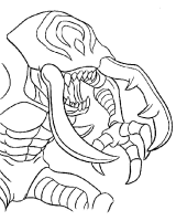 A coloring page of digimon