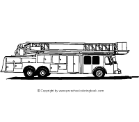 A coloring page of firefighters